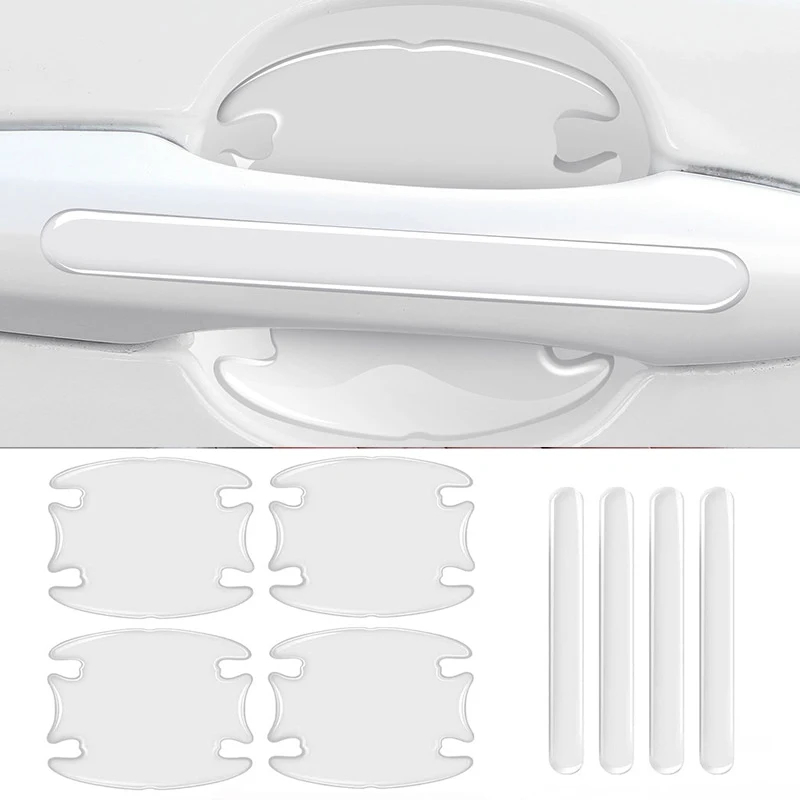 Car Accessories Tape - 8Pcs Car Door Handle Anti-Scratch Invisible