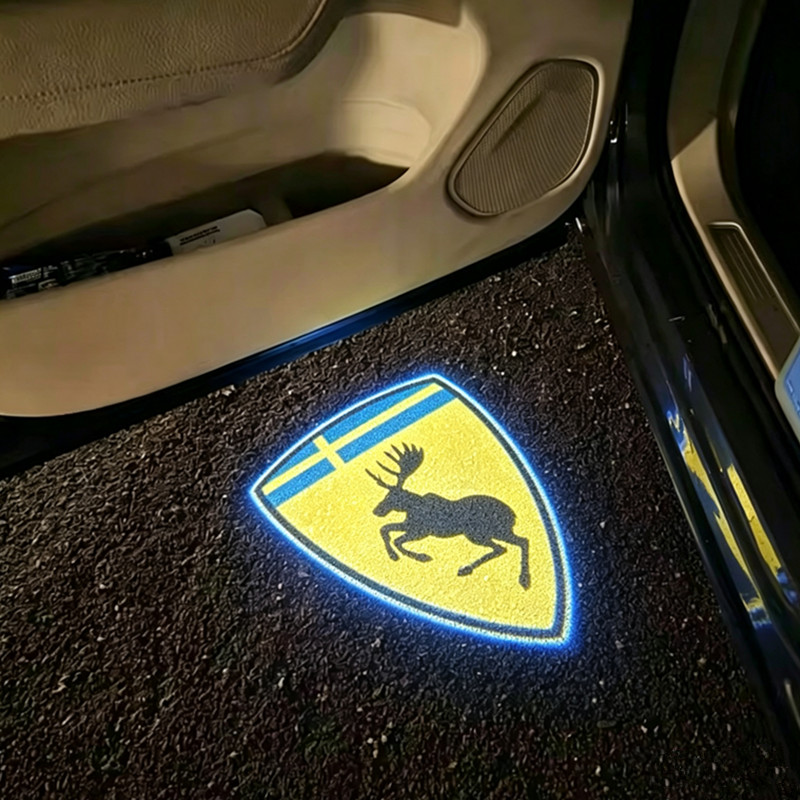 2PCS LED Car Door Welcome Warn - Volvo Car Accessories Xc90 评论和价格