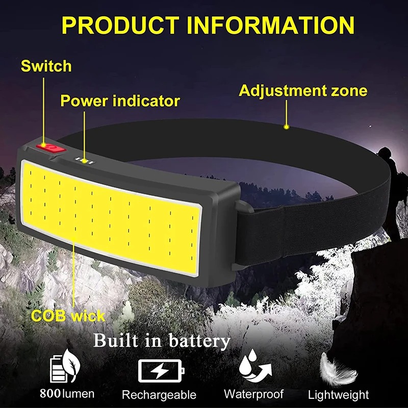 Powerful COB LED Headlamp 4 Li - Led Headlight Bulbs 评论和价格