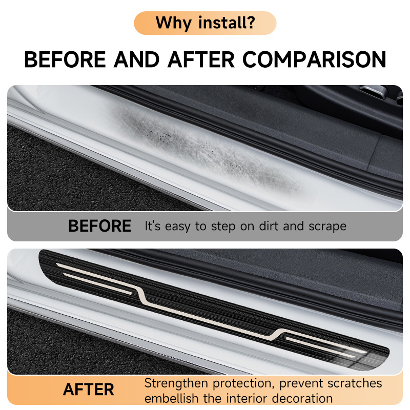 Stainless Steel Car Door Sill  - Car Accessories Tape 评论和价格